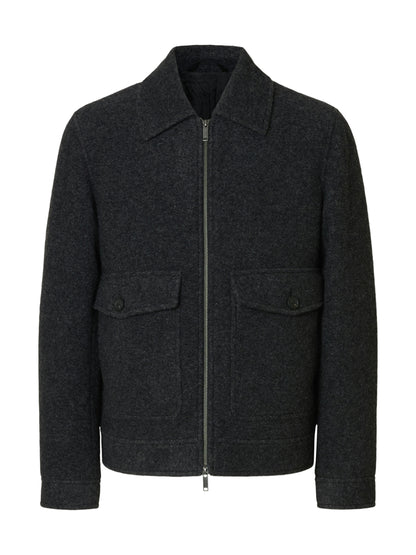 SELECTED HOMME Wool Blend Jacket GREY