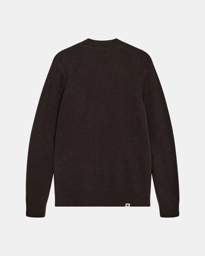 ANERKJENDT Lambswool Cardigan Chocolate BROWN