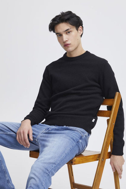 CASUAL FRIDAY Black Wool Mix Jumper