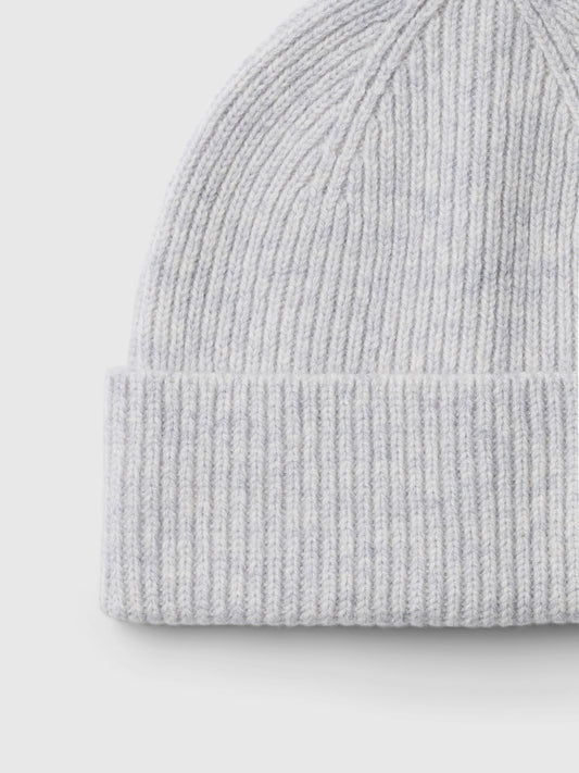 SELECTED 100% Merino Wool Grey Beanie