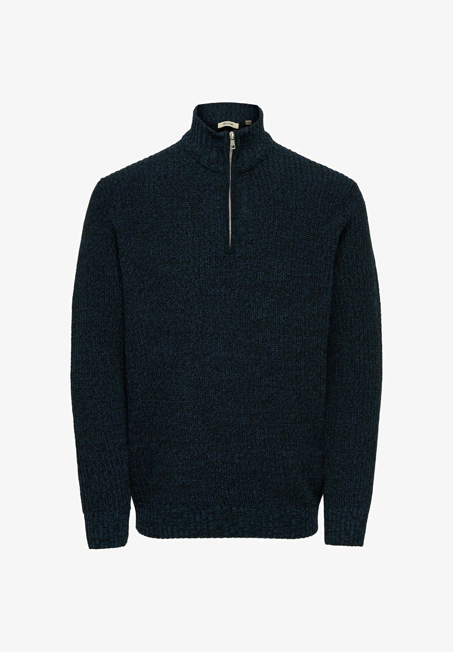 ONLY & SONS Navy Quarter Zip Sweater