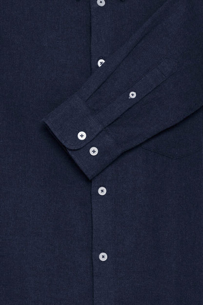 FQ1924 NAVY Brushed Cotton Button-Down Shirt