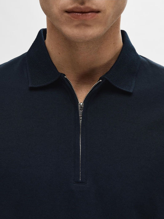 SELECTED HOMME Zip Polo Navy
