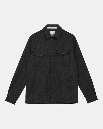 ANERKJENDT Grey Wool Overshirt