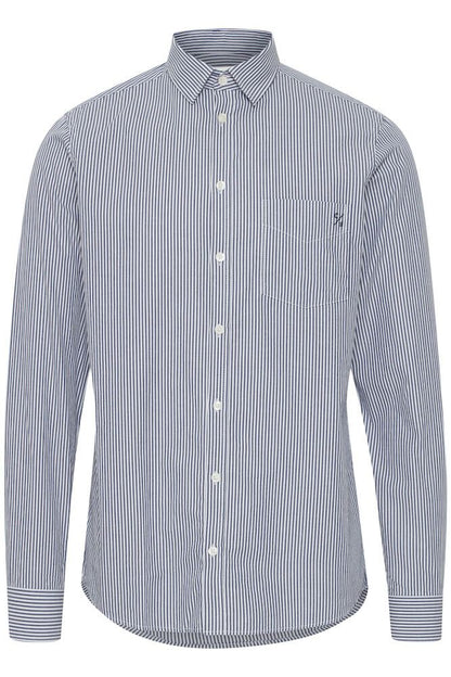 CASUAL FRIDAY Blue White Stripe Anton Shirt