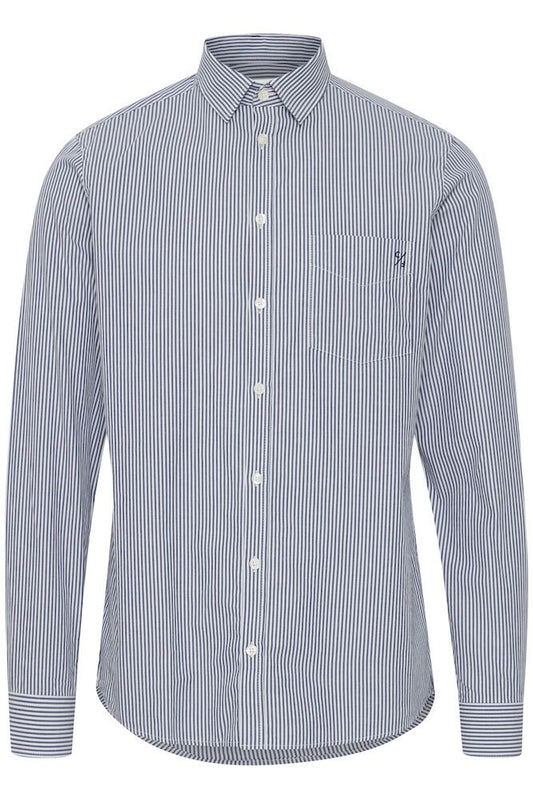 CASUAL FRIDAY Blue White Stripe Anton Shirt