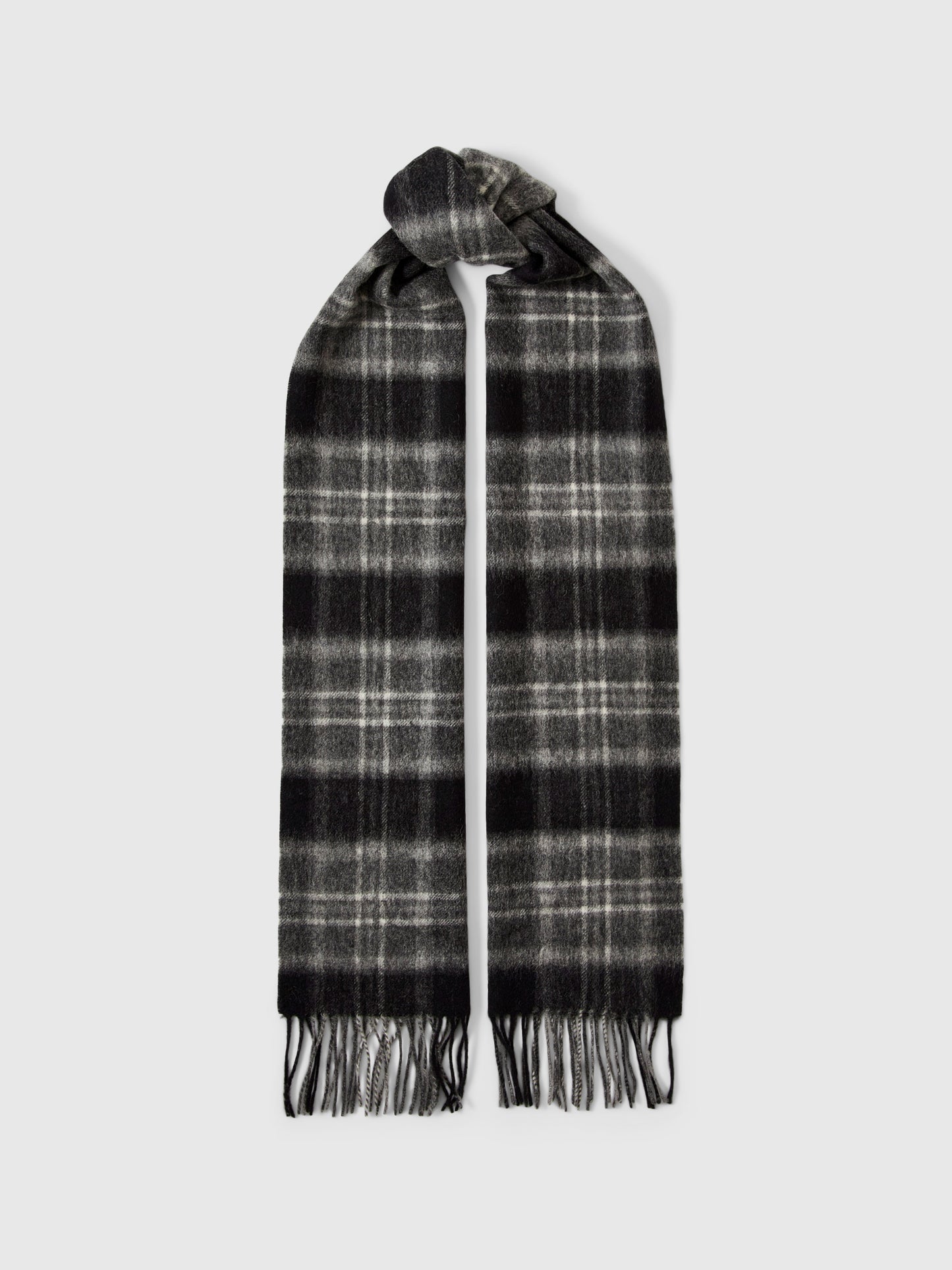 SELECTED HOMME Check Wool Scarf