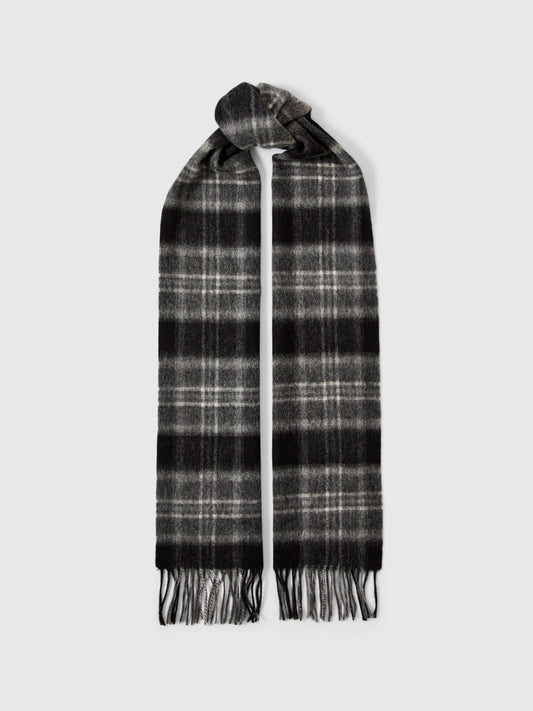 SELECTED HOMME Check Wool Scarf