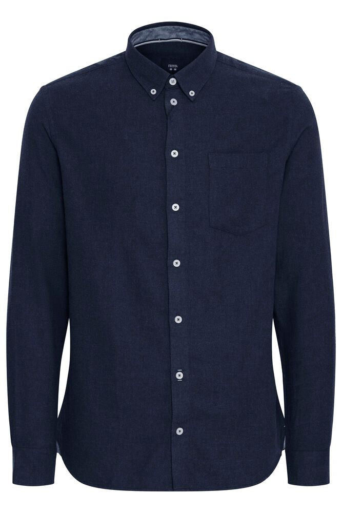 FQ1924 NAVY Brushed Cotton Button-Down Shirt