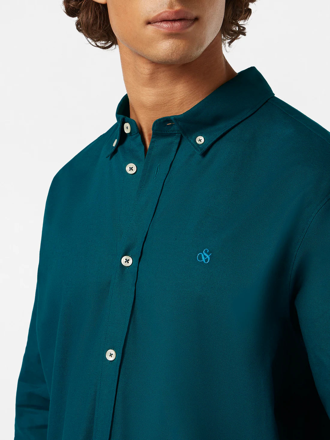SCOTCH AND SODA TEAL Button-Down Shirt