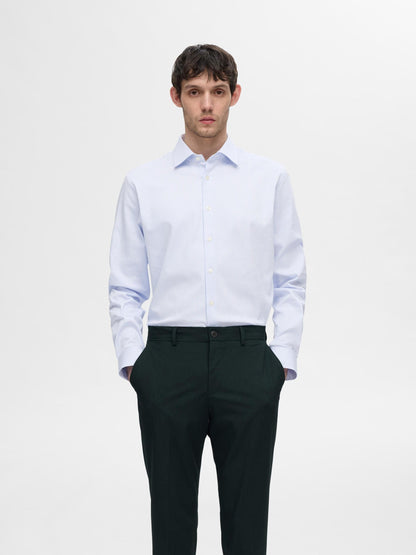 SELECTED HOMME Performance Stripe Dress Shirt WHT BL
