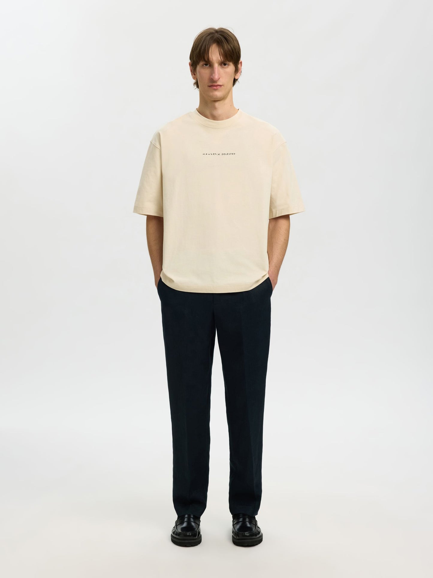 SELECTED Birch Relax Fit Graphic T-Shirt