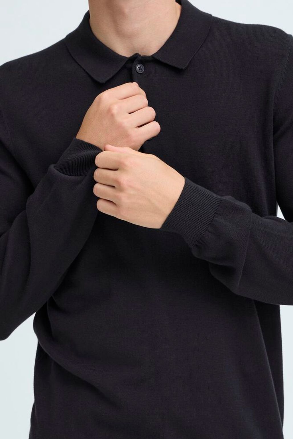 CASUAL FRIDAY Dark Navy Long Sleeve Polo