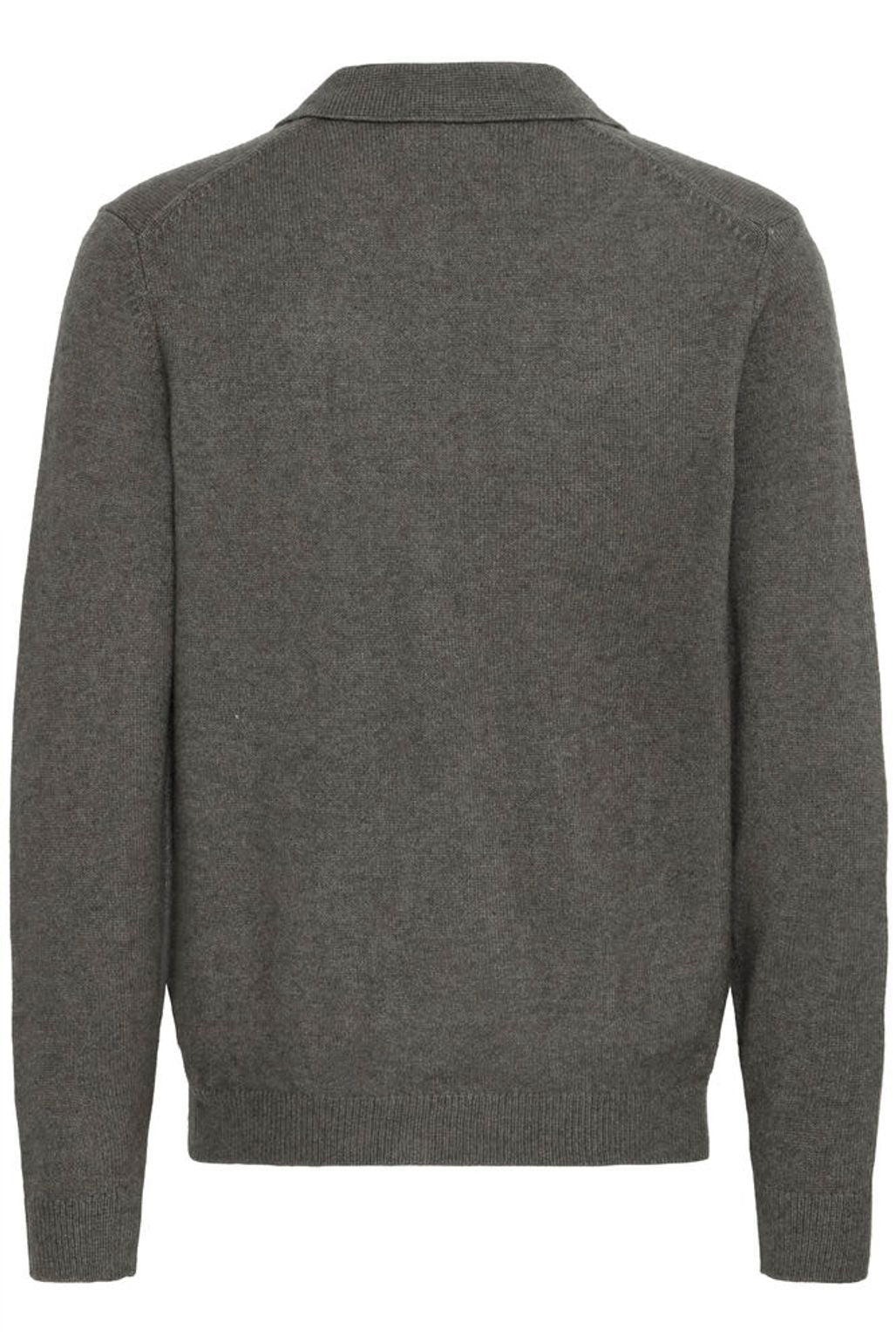 CASUAL FRIDAY GREY Karl Knit Long Sleeve Polo