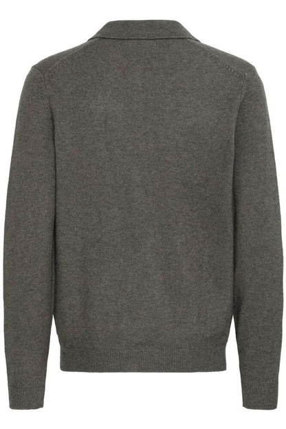 CASUAL FRIDAY GREY Karl Knit Long Sleeve Polo