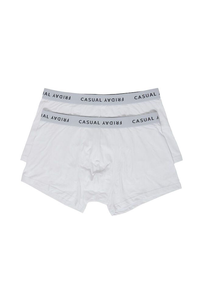 CASUAL FRIDAY White Bamboo Underwear - 2 Pack