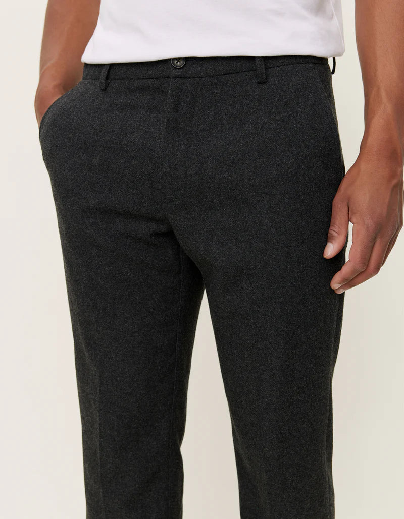 LES DEUX Como Reg Wool Suit Pants GREY