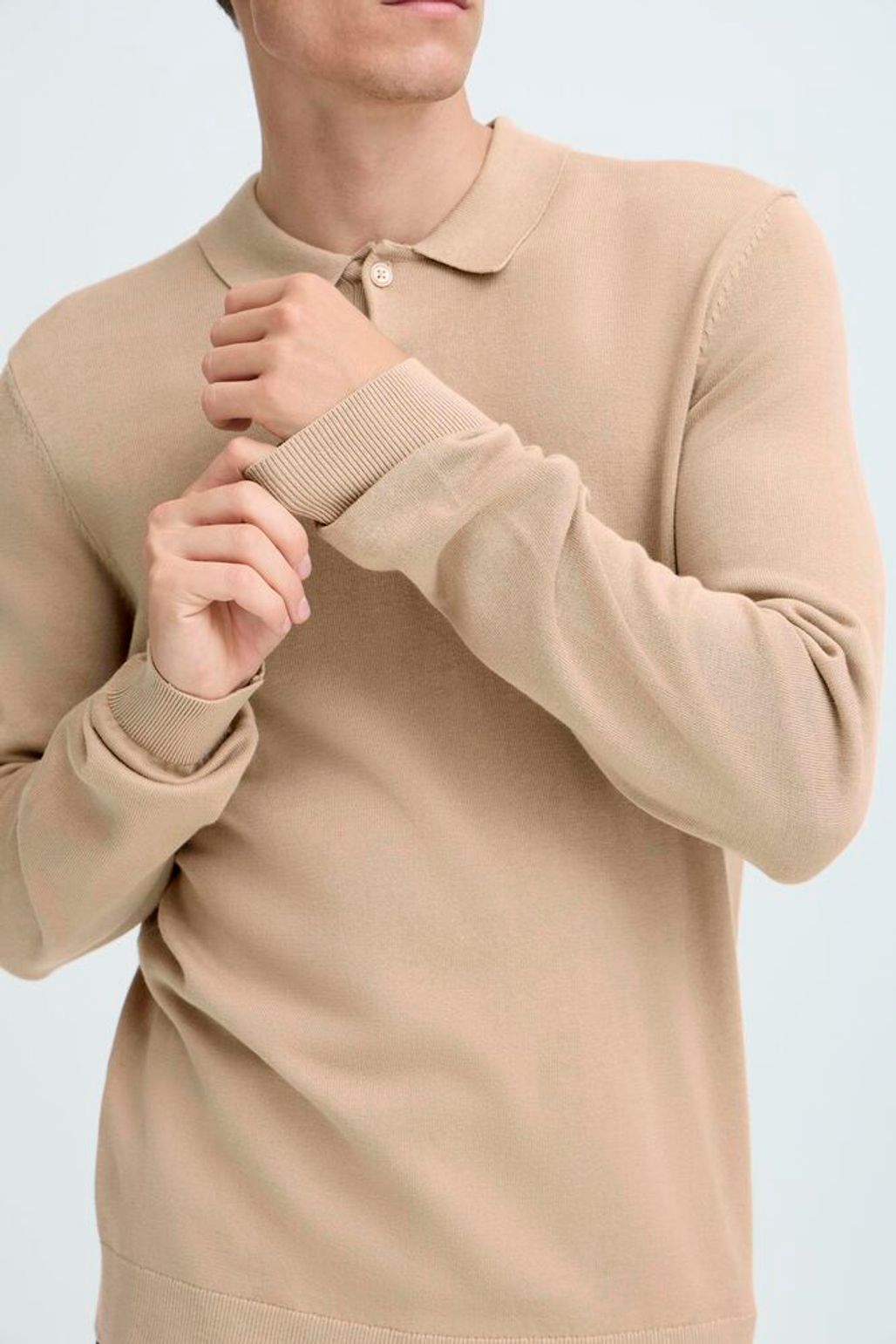 CASUAL FRIDAY Beige Long Sleeve Polo