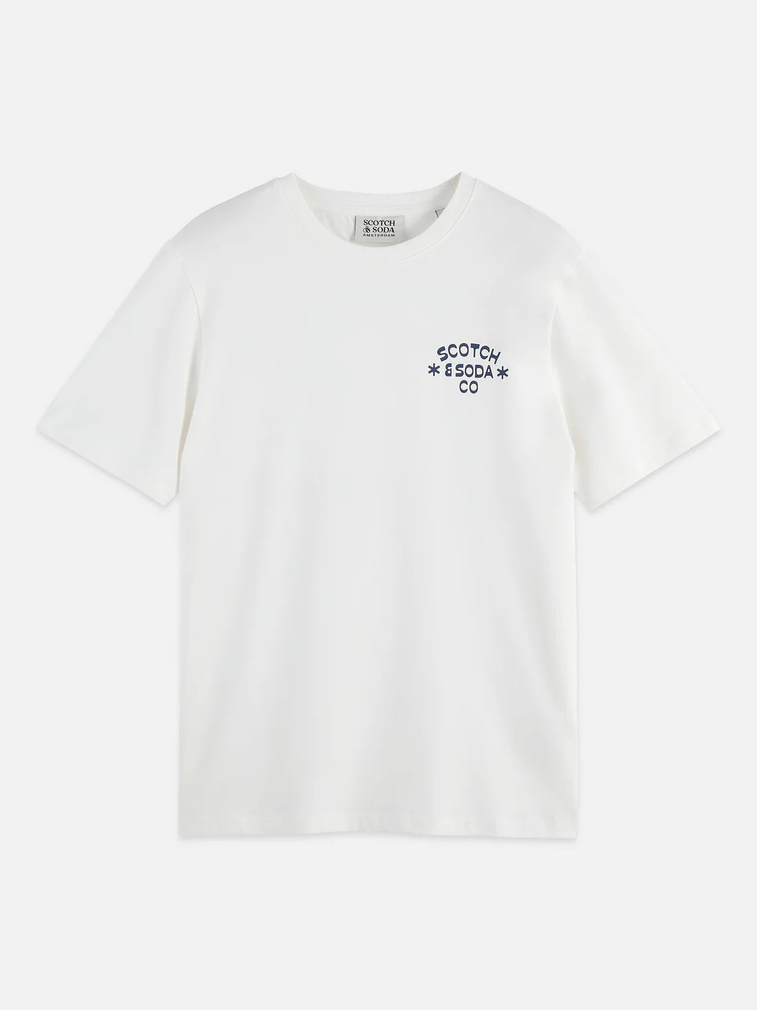 Scotch & Soda Regular fit artwork white T-shirt