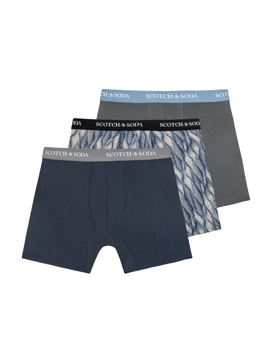 SCOTCH AND SODA 3PK Underwear BLUE MIX