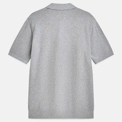 Scotch & Soda Grey Structured Knitted Polo
