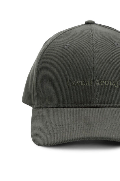 Casual Green Cord Baseball Hat