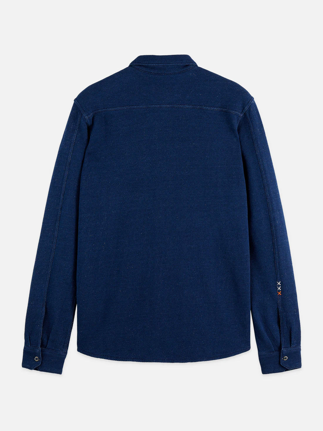 Scotch & Soda washed indigo textured jersey shirt