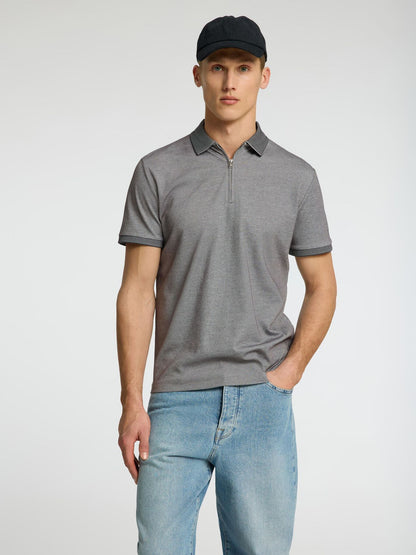 SELECTED HOMME Zip Polo GREY