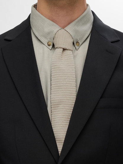 SELECTED HOMME Knitted Wool Tie Sand