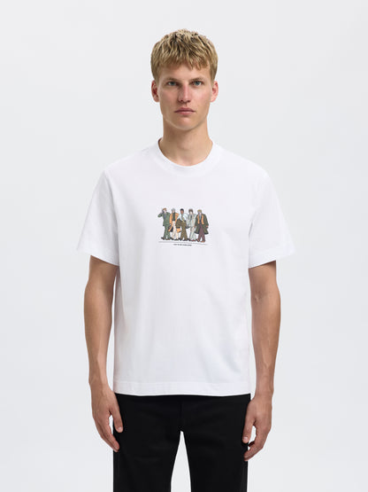 SELECTED HOMME White Graphic Tee