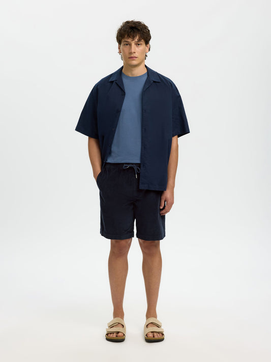 SELECTED Navy Chord Shorts