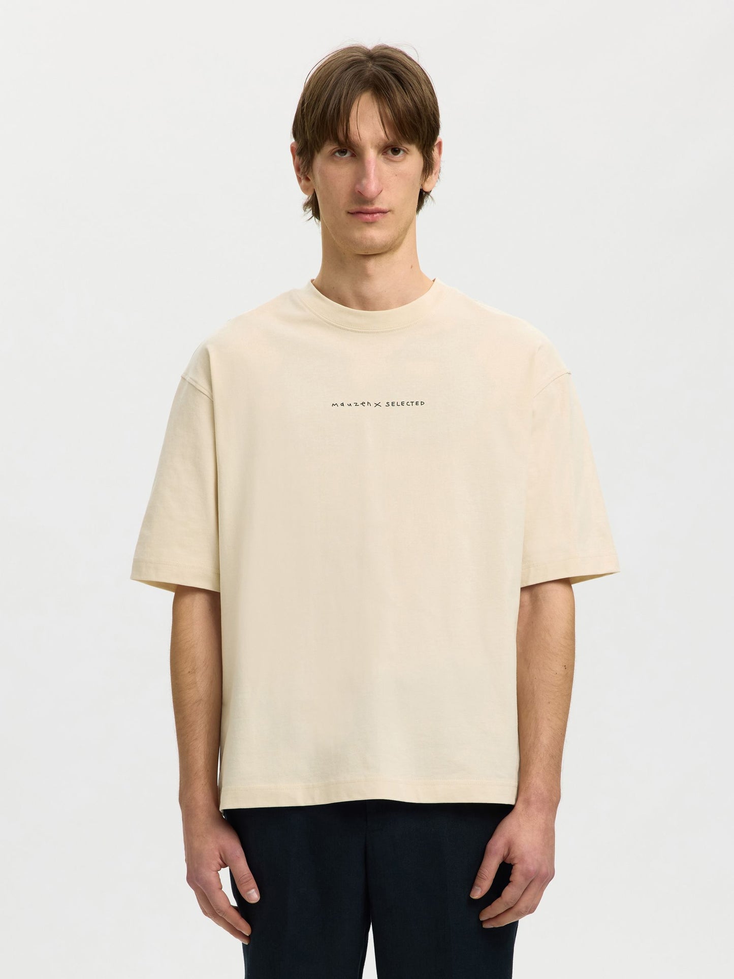 SELECTED Birch Relax Fit Graphic T-Shirt