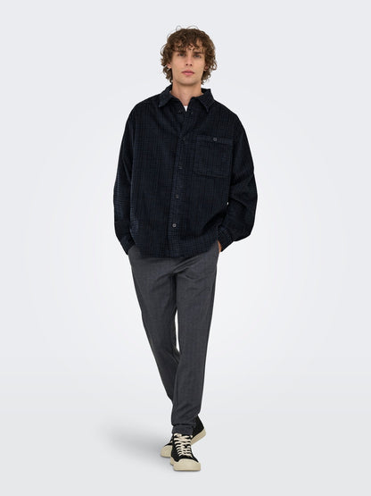 ONLY & SONS Black Corduroy Overshirt
