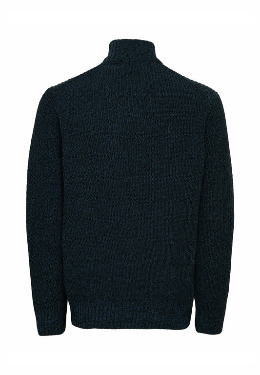ONLY & SONS Navy Quarter Zip Sweater
