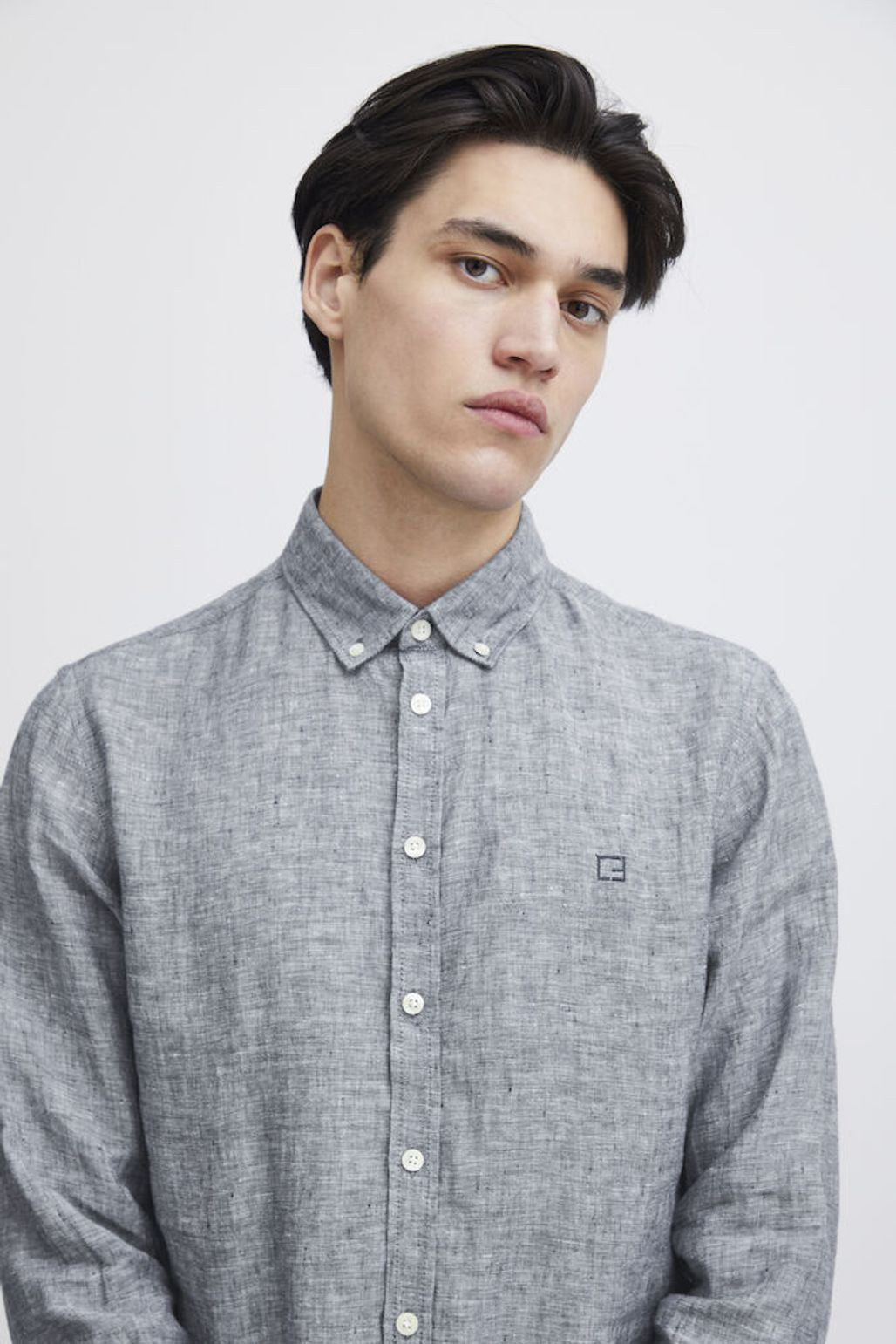 Casual Friday Grey Linen Shirt