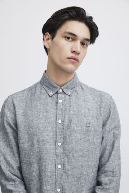 Casual Friday Grey Linen Shirt