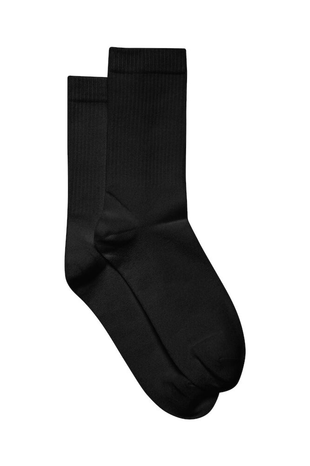 SOLID Black Crew Socks - 1 Pack