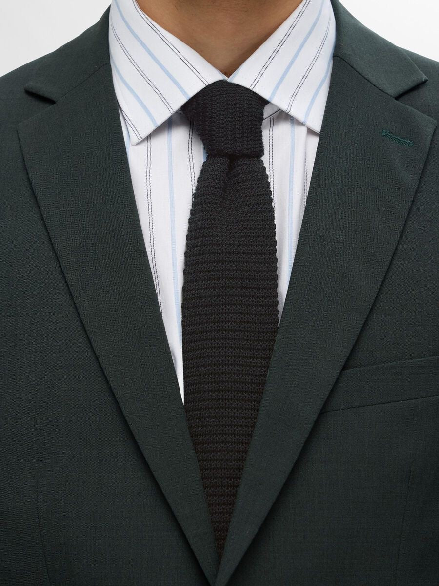 SELECTED HOMME Knitted Wool Tie Black