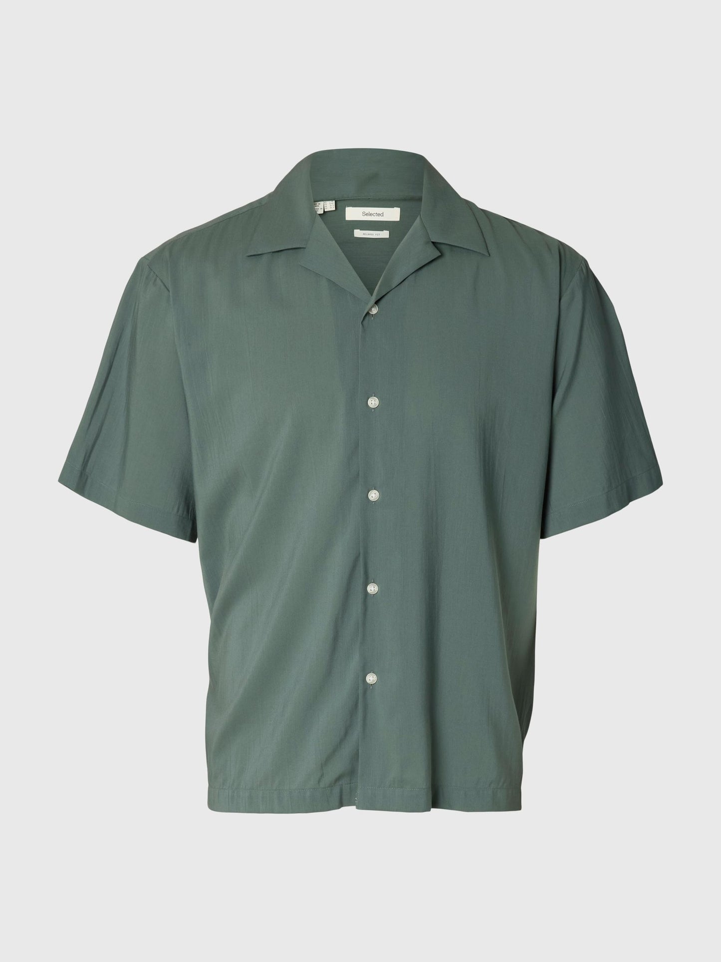 SELECTED Green Relax Fit Short Sleeve Shirt