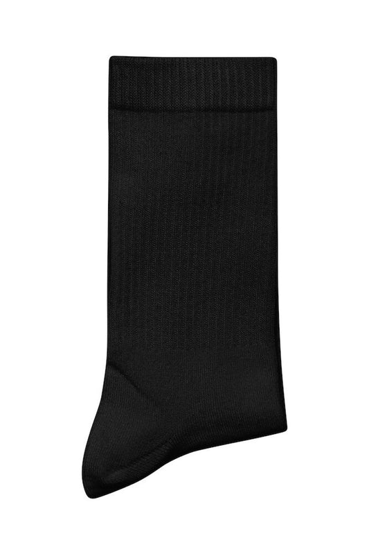 SOLID Black Crew Socks - 1 Pack