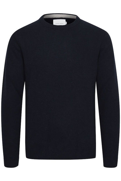 CASUAL FRIDAY Navy Blue Wool Mix Jumper