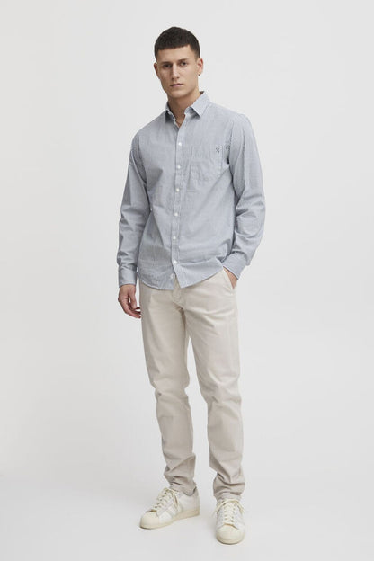 CASUAL FRIDAY Blue White Stripe Anton Shirt