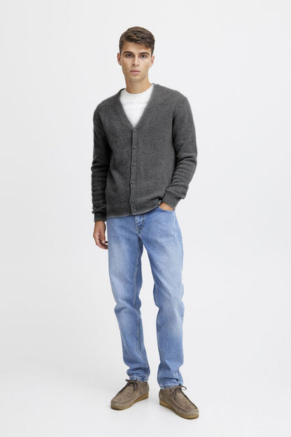 ITALIAN Lambswool Cardigan GREY