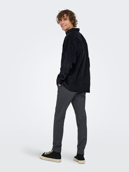 ONLY & SONS Black Corduroy Overshirt
