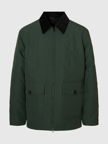 SELECTED Carlos Quilted Jacket OLIVE GREEN