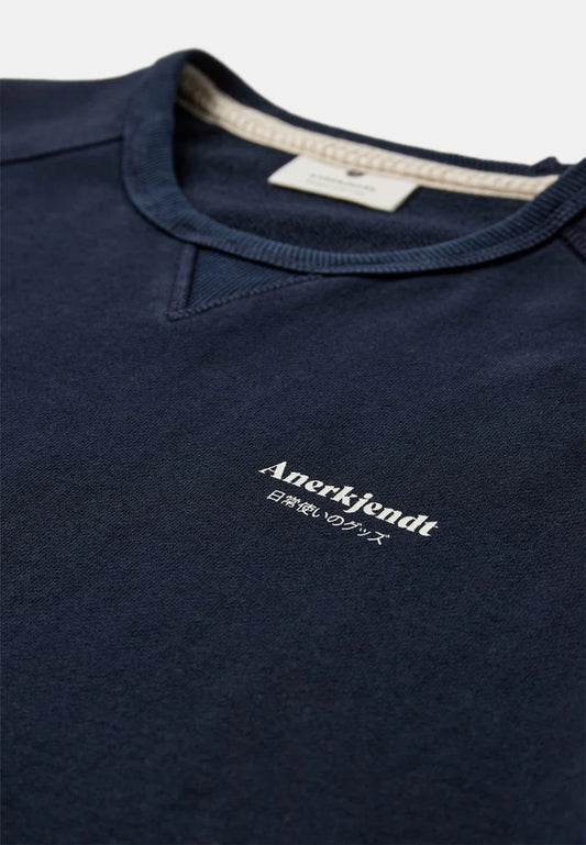 ANERKJENDT Navy Japanese Sweatshirt