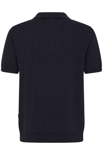 CASUAL FRIDAY Navy Knitted Slim Fit Polo