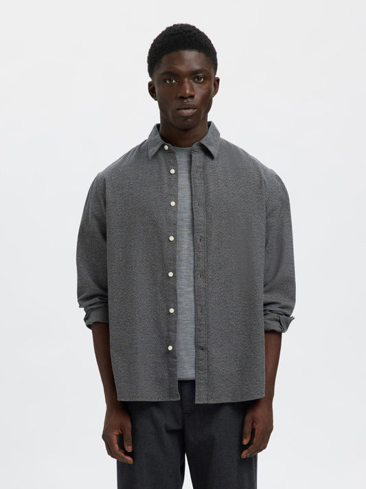 SELECTED HOMME Grey Flannel Shirt