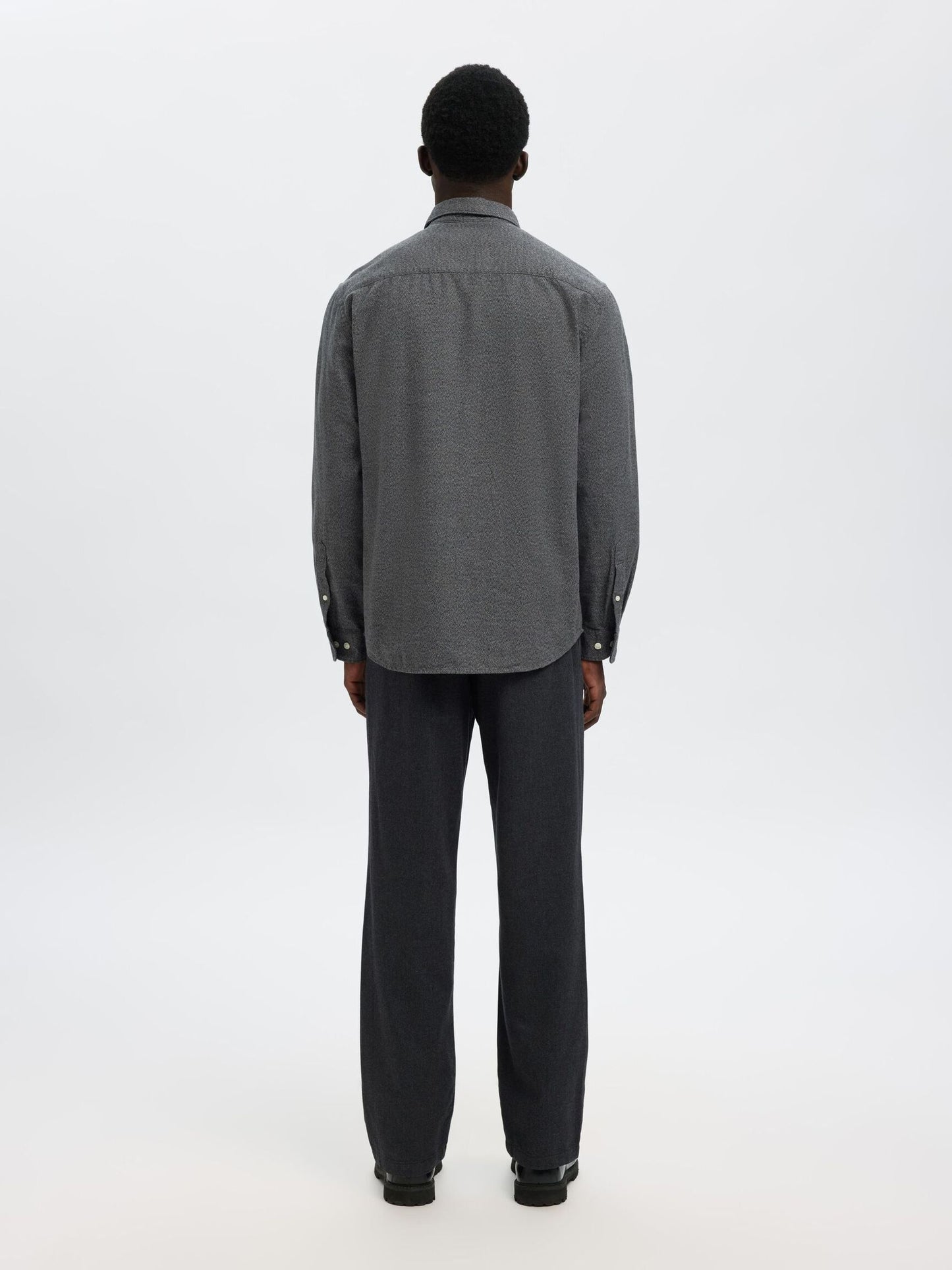 SELECTED HOMME Grey Flannel Shirt