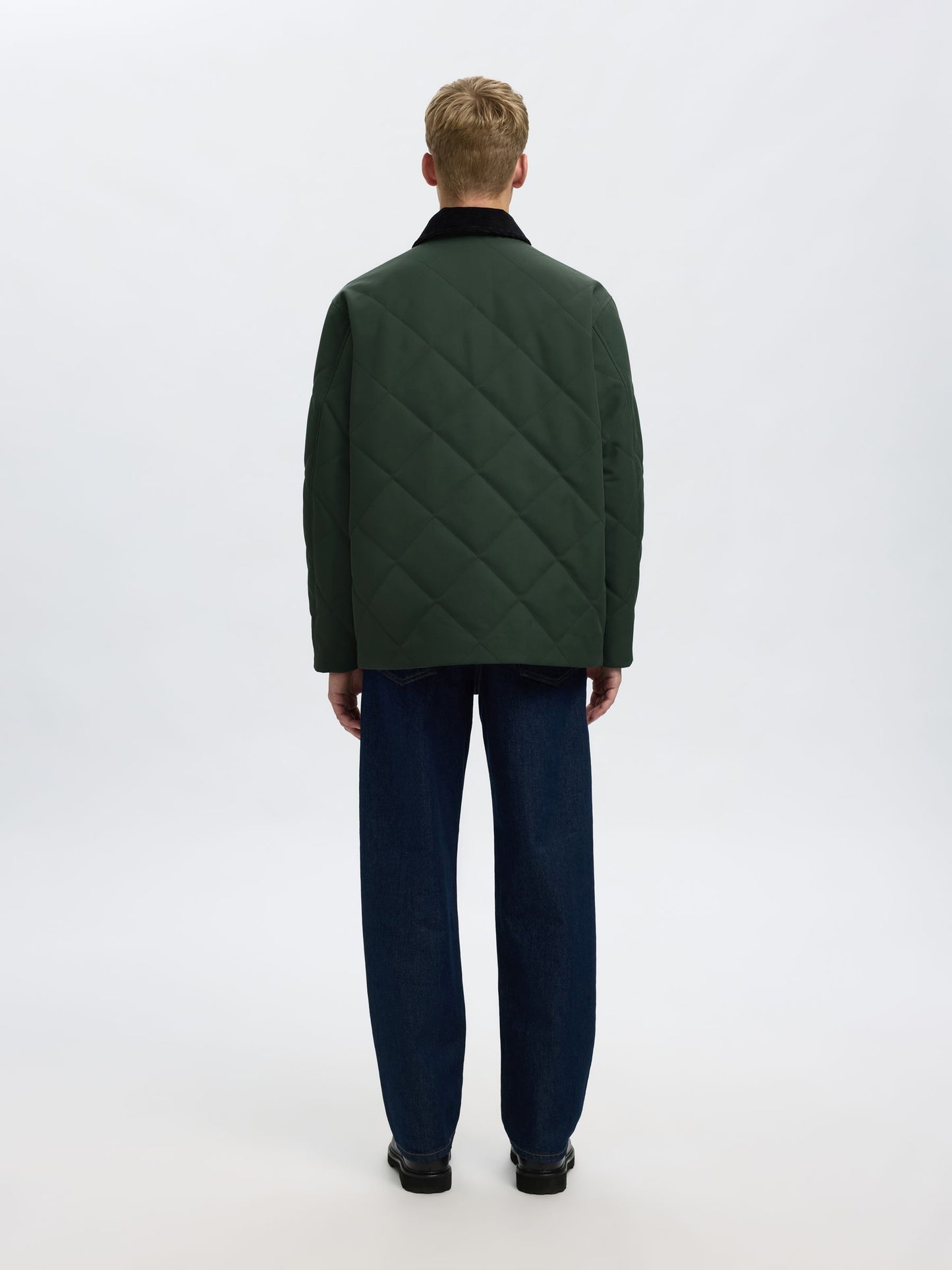 SELECTED Carlos Quilted Jacket OLIVE GREEN